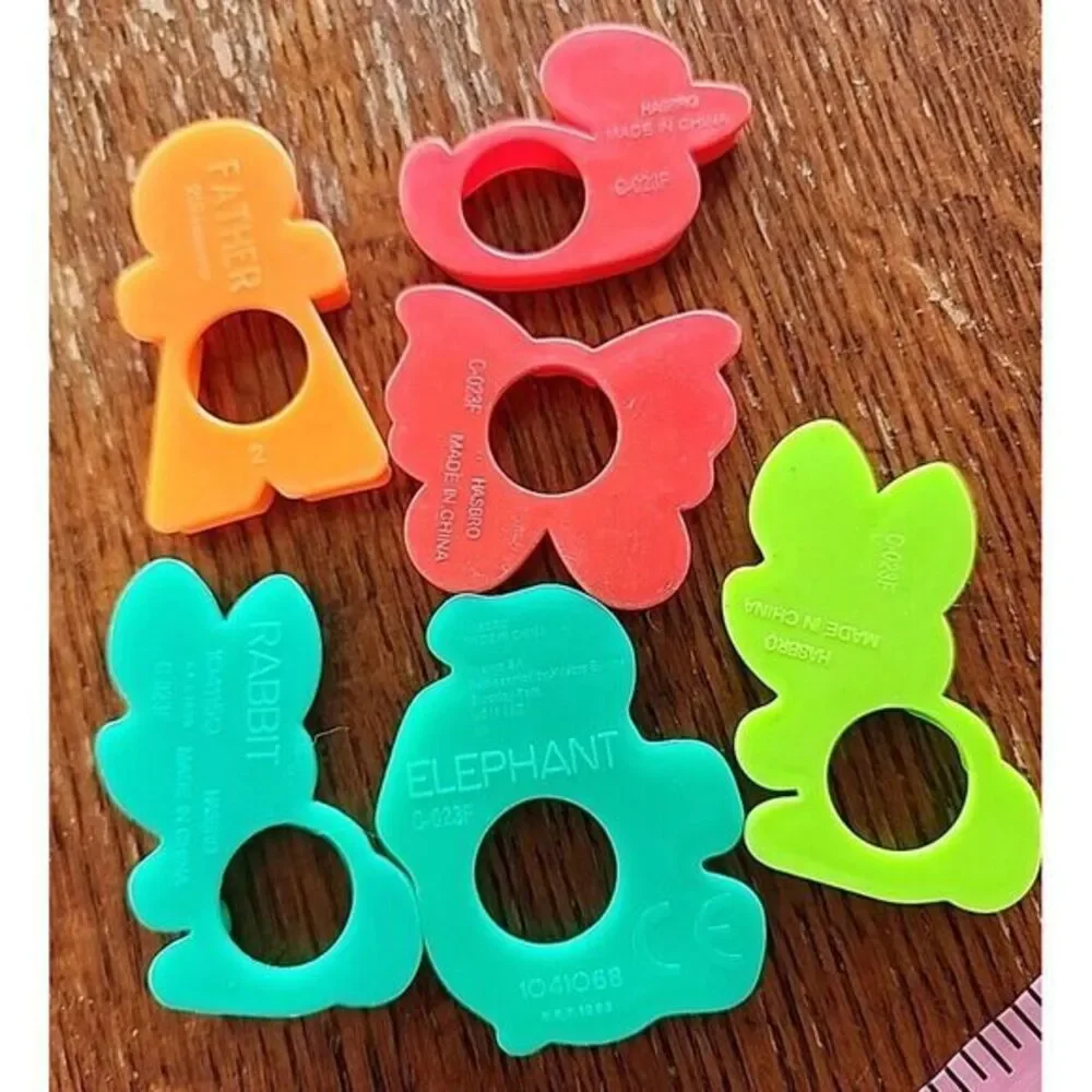 1995‎ Hasbro Play-Doh Family Animals Lot-6 Cookie, Fondant, Clay  Cutters